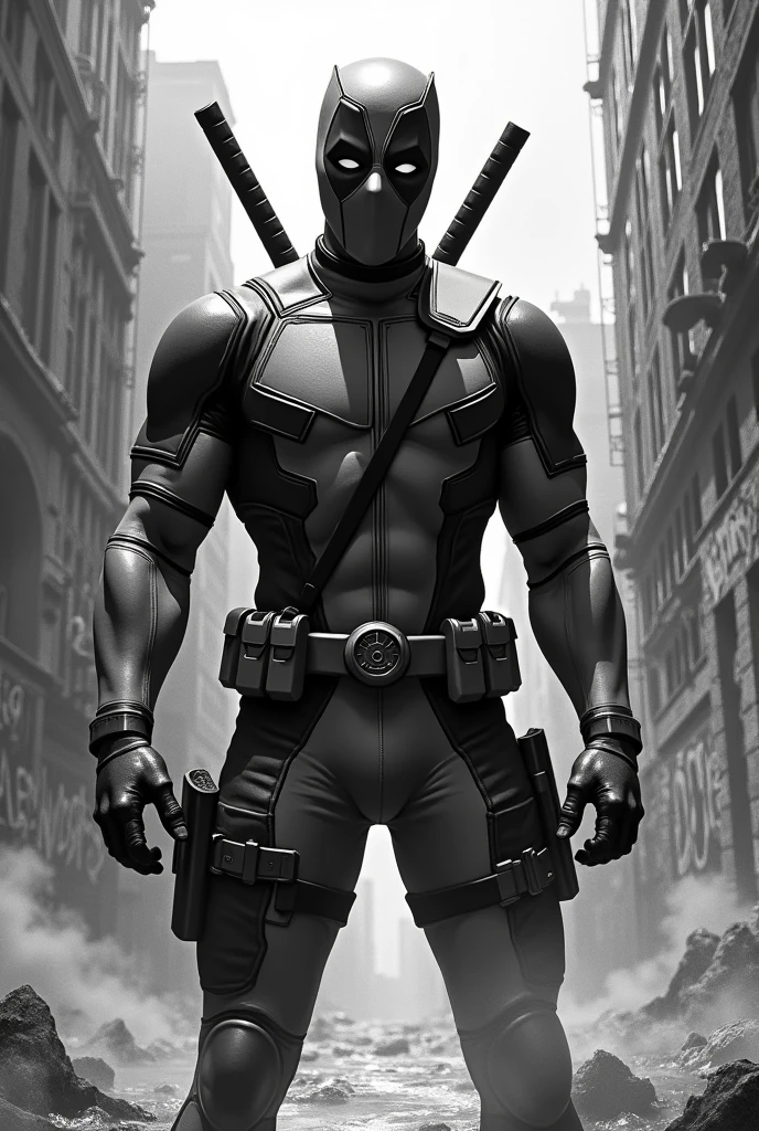 Black and white deadpool