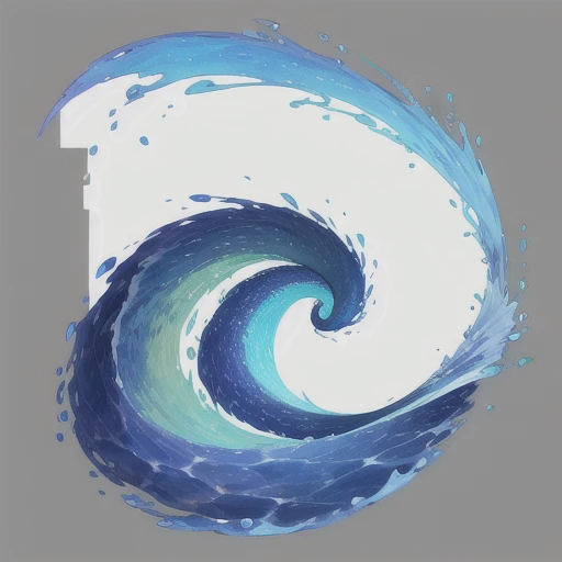 Create a logo featuring a stylized Pipeline wave shaped as the letter 'S', facing towards the right. The design should be clean and very simple, suitable for a logo. The overall look should be modern and easily recognizable. white background.