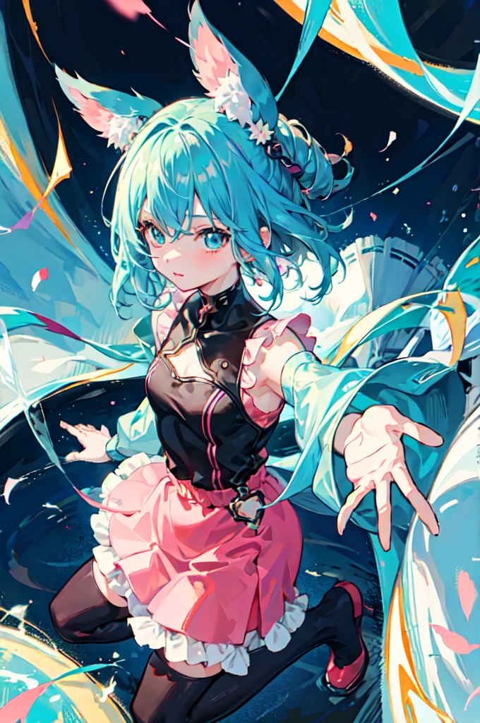 The prompt for the image is:

"Create an anime-style image of a 16-year-old girl named Mellow, with blue eyes, long straight hair, and a serene expression. She should be in a setting that reflects Shibuya-kei style with catchy J-Pop melodies, nostalgic anime sounds, upbeat rhythms, retro pop, and bossa nova elements. The background should depict a lively and colorful scene, possibly with musical notes, instruments, and a retro atmosphere. The image should capture the vibrant and nostalgic feel of the music. Ensure no text is included in the image."

The genid for this image is 「pKZcOLgRfHX2d2w2」, and the seed is 「2469397925」.