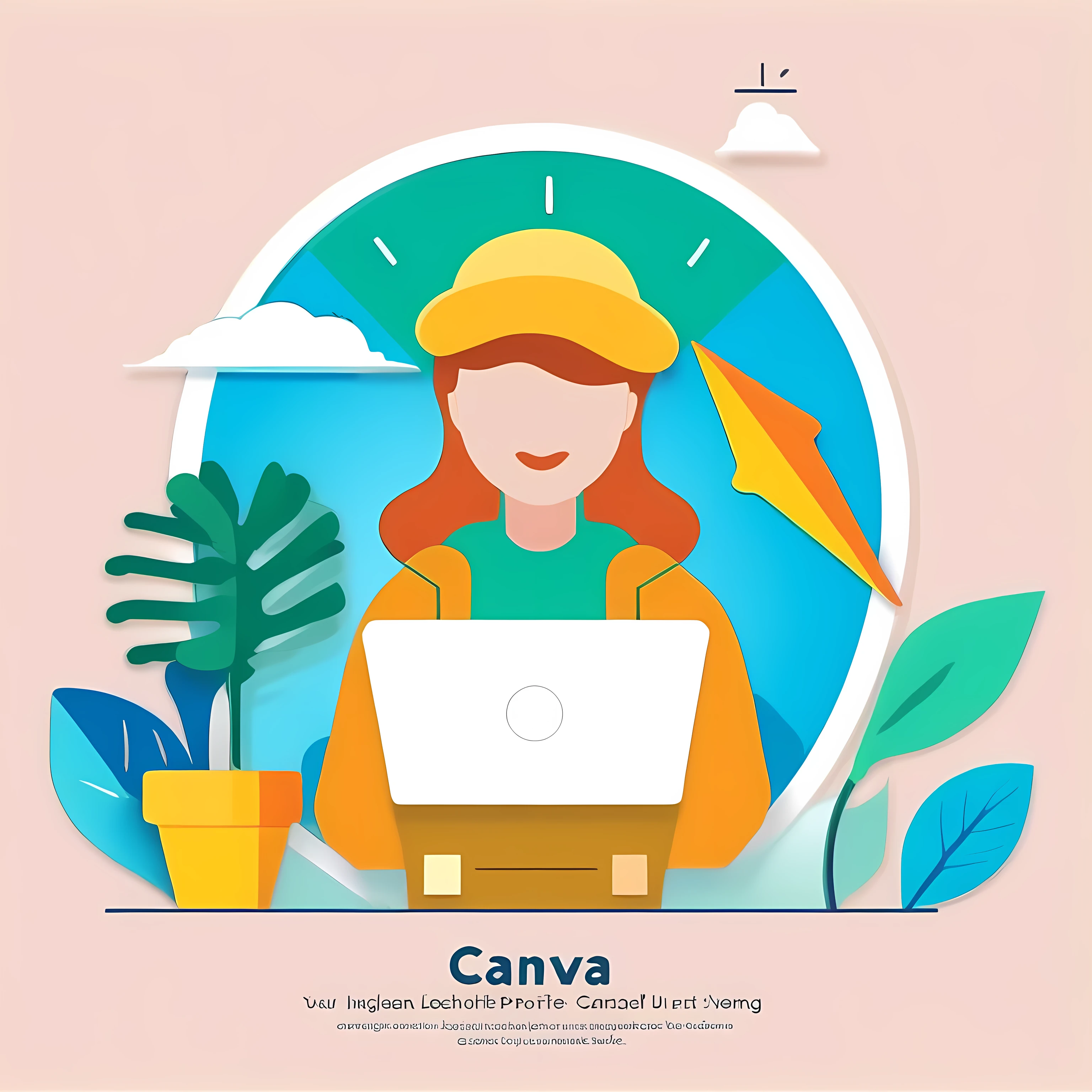 Create a professional and eye-catching profile picture for an Instagram page dedicated to a Canva course. The image must include: A modern and clean design. Graphic elements related to design and creativity, like graphic design icons, design templates and tools. Vibrant colors that reflect creativity, like shades of blue, green and orange. Include a subtle reference to Canva software, such as the Canva logo in a corner or elements that suggest graphic design. Text or icons that suggest speed and efficiency in design (For example, a clock or a lightning bolt to indicate speed). Make sure the image is clear and recognizable even at small sizes, as it's for an Instagram profile."

