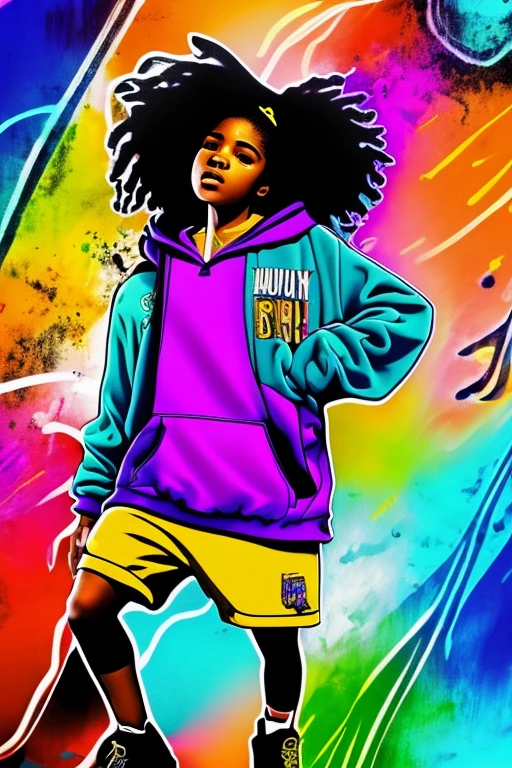 A background filled with scattered musical notes in various sizes and colors
A background completely filled with scattered musical notes in various sizes and colors, covering the entire screen.
beautiful girl colorful image
Dance hiphop Dance CREW Waacking Dance
Punking
gorilla dancer、
black medium hair black medium hair
Five fingers Baggy clothes Baggy clothes