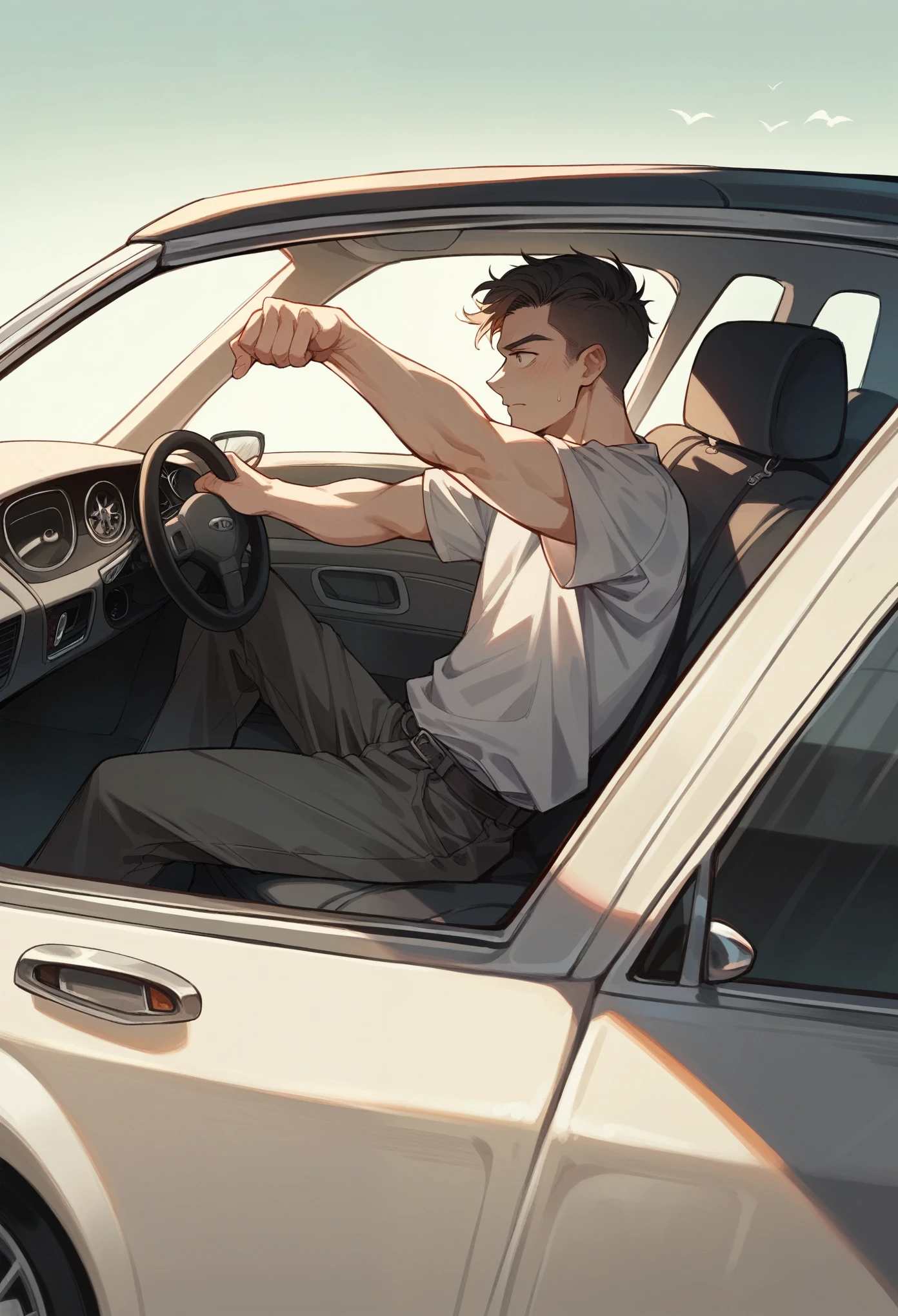 Car air conditioning working. Image for course polygraph