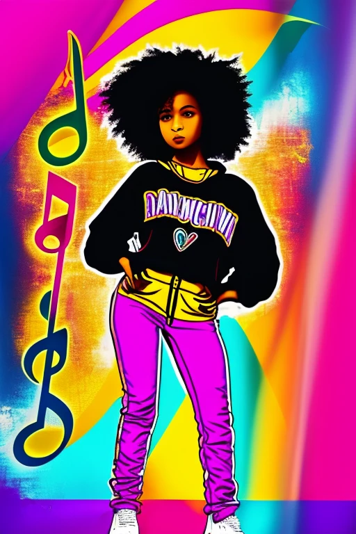 A background filled with scattered musical notes in various sizes and colors

A background completely filled with scattered musical notes in various sizes and colors, covering the entire screen.

beautiful girl colorful image

Dance hiphop Dance CREW  Waacking Dance

Punking 

gorilla dancer、


black medium hair black medium hair 

Five fingers Baggy clothes Baggy clothes