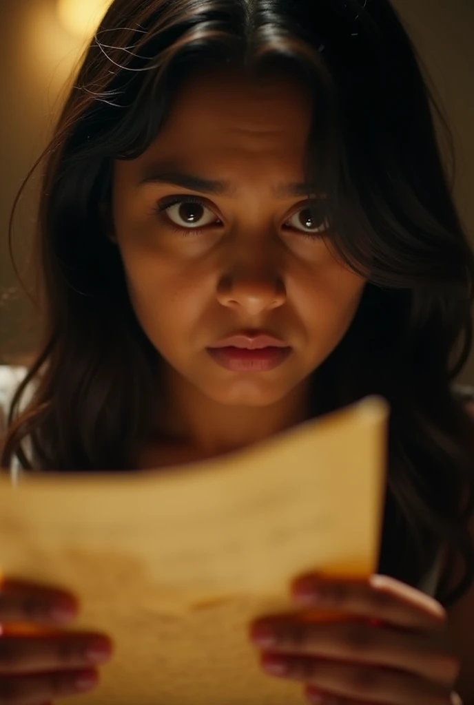 *Image Prompt*: An emotional close-up of Priya’s face, showing anxiety and curiosity as she reads the letter.