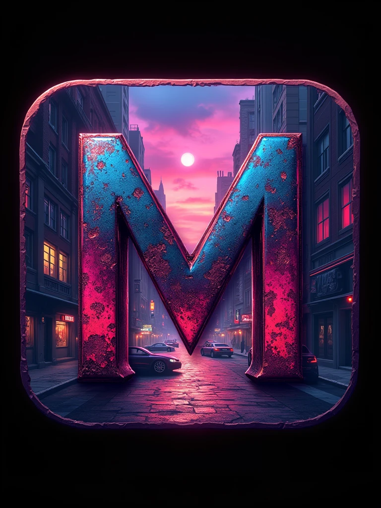AppIcon logo for game name MM in gangster style gta5 art style