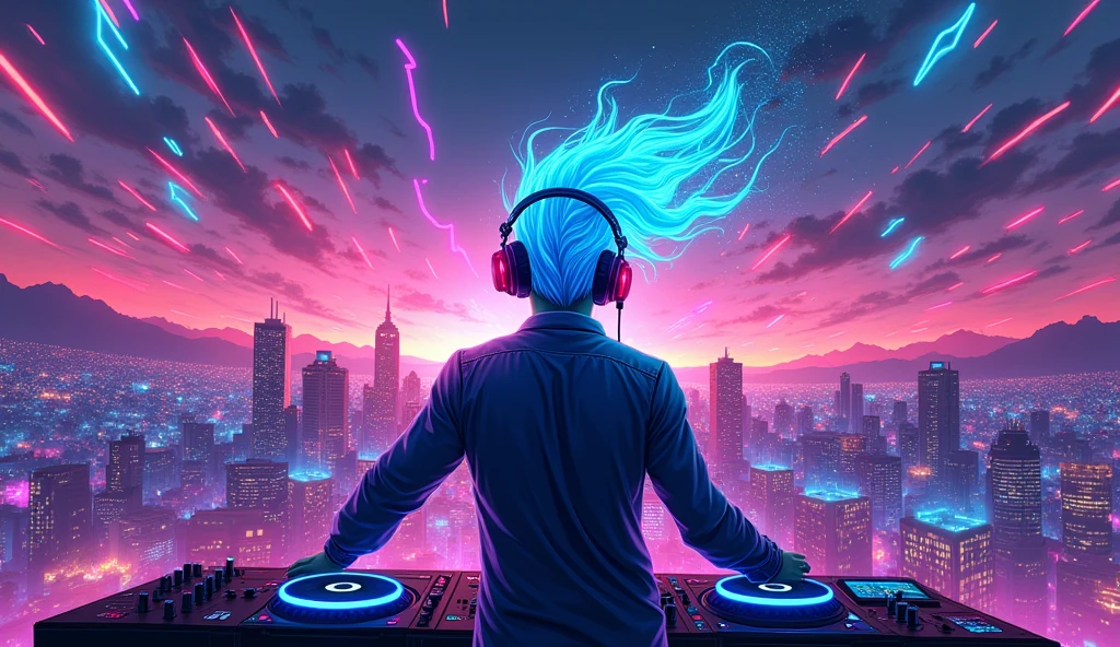 edm music, illustration, Energized Horizons