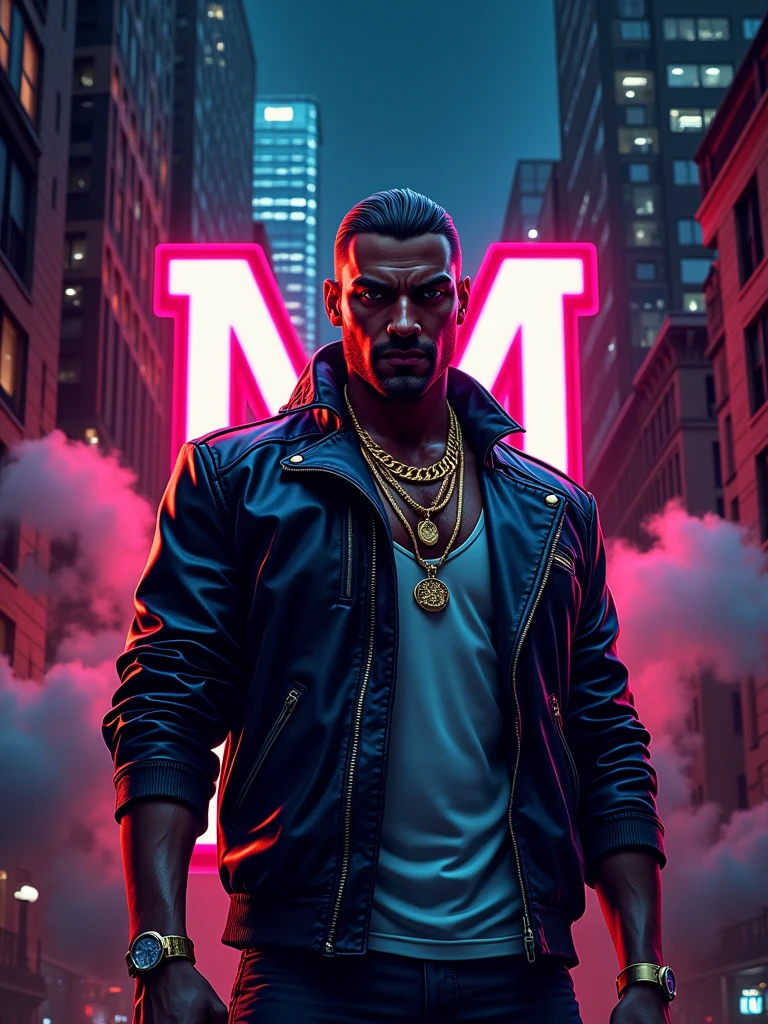AppIcon logo for game name  MM in gangster style gta5 art style