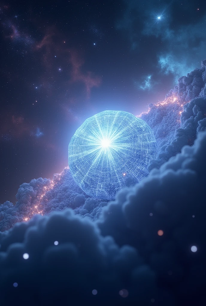 Crystallized white dwarf star in space 
