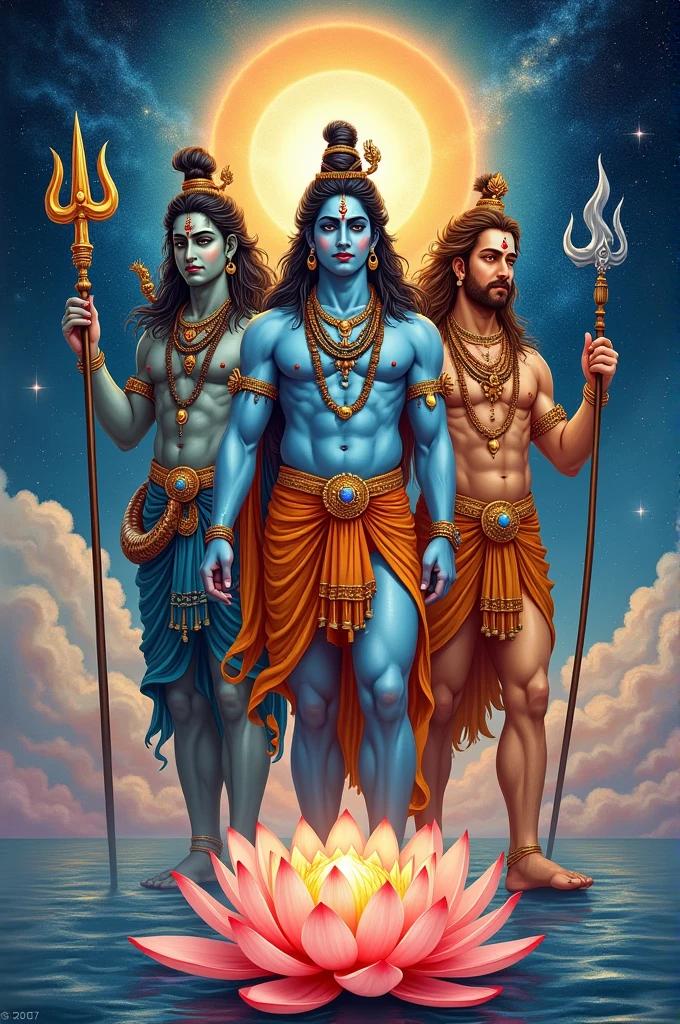 Lord shiva vishnu and bramha