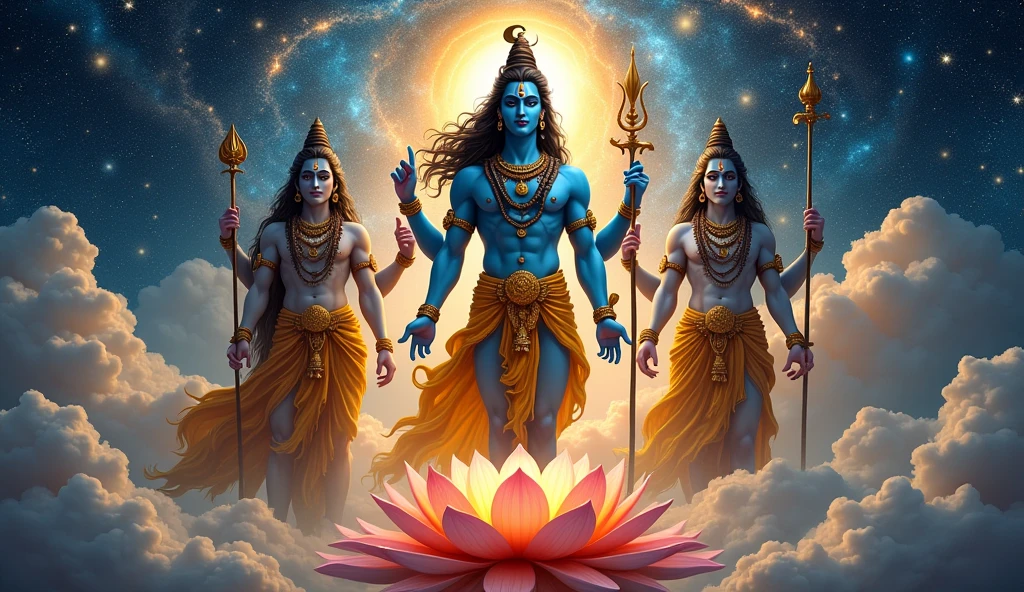 Lord shiva vishnu and bramha