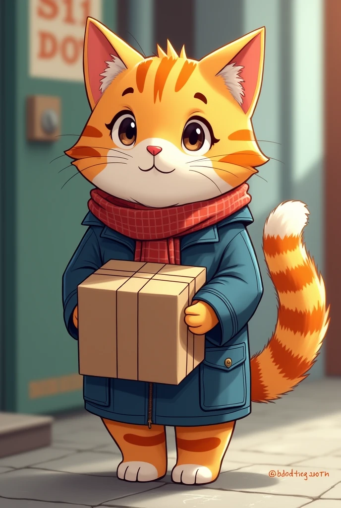 Nekopos、Cat and post office fusion、A cat delivering packages