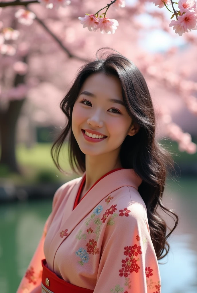 A beautiful Japanese woman taking a selfie