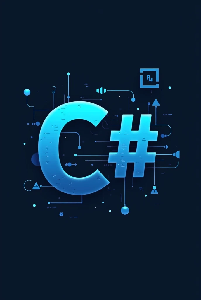 "Create a modern and attractive logo for C#. The design must include:
The text 'C#' in a clear and contemporary font, that conveys technology and professionalism.
Visual elements that represent programming, as code icons, a text or graphics editor that symbolizes software development.
Predominant colors like blue and black, that are commonly associated with the C brand# and software development.
A design that is simple and memorable, Suitable for use on websites, Applications and marketing materials.
Include a clean and minimalist background to make the logo stand out."
just a C