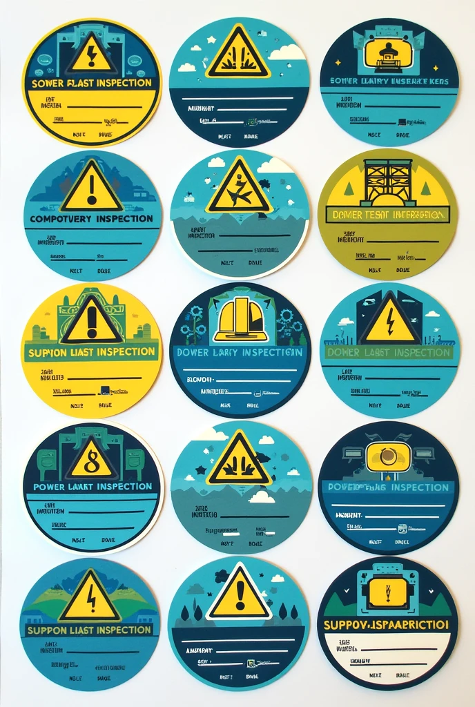 Create some inspection sticker for power plant