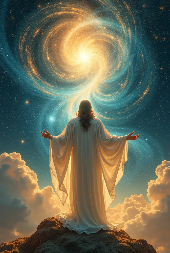 sator goyo, integration of the past, present and future, the moment when all memories become one, a special moment, mystic, Cosmic, espiritual, bright and sacred.