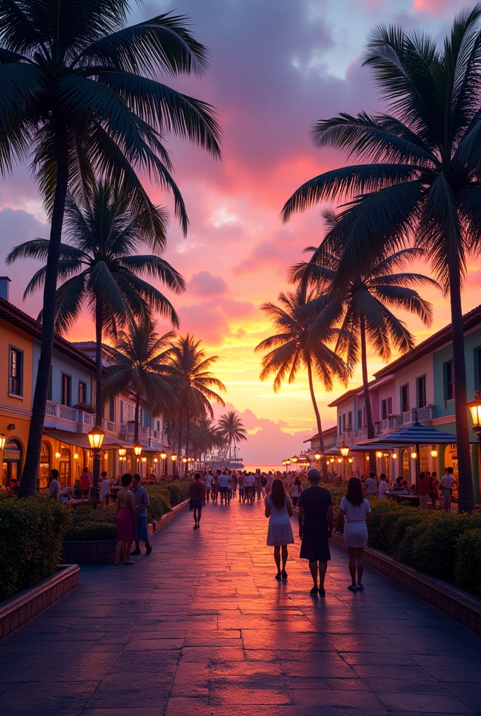 Kaimana city at dusk