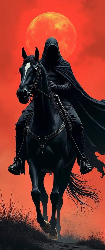 Frank A collaboration between Alessandro Magnasco and Frank Miller: the black horse of the apocalypse and the Grim Reaper