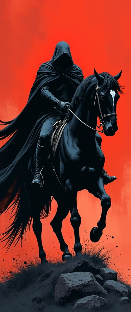 Frank A collaboration between Alessandro Magnasco and Frank Miller: the black horse of the apocalypse and the Grim Reaper
