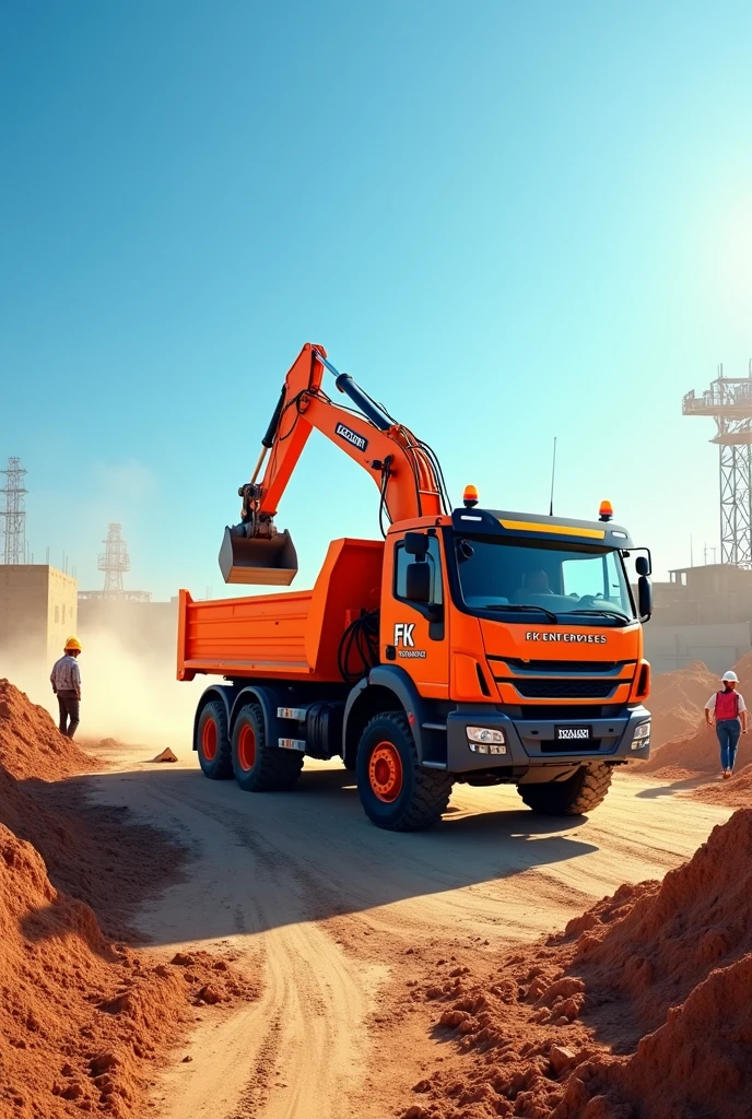 My company name is FK ENTERPRISES and excavator trucks