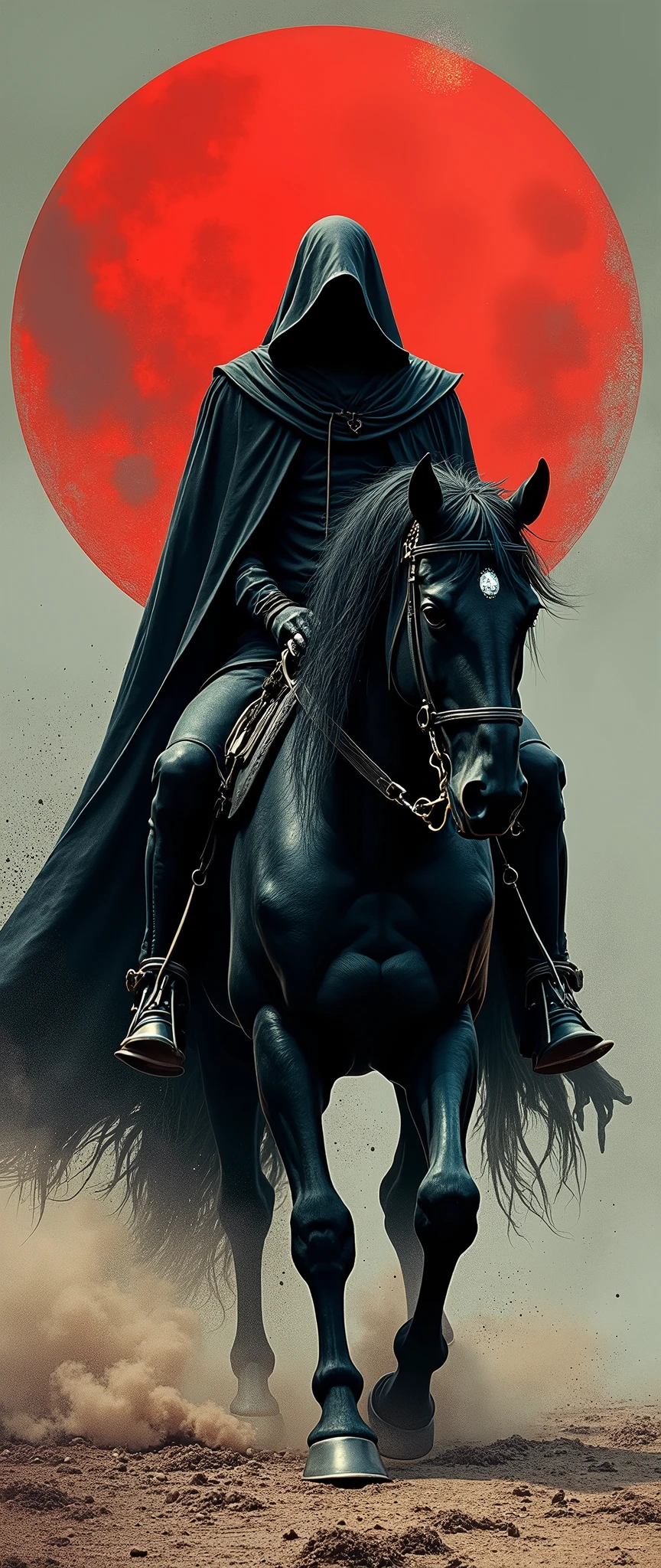 Frank A collaboration between Alessandro Magnasco and Frank Miller: the black horse of the apocalypse and the Grim Reaper