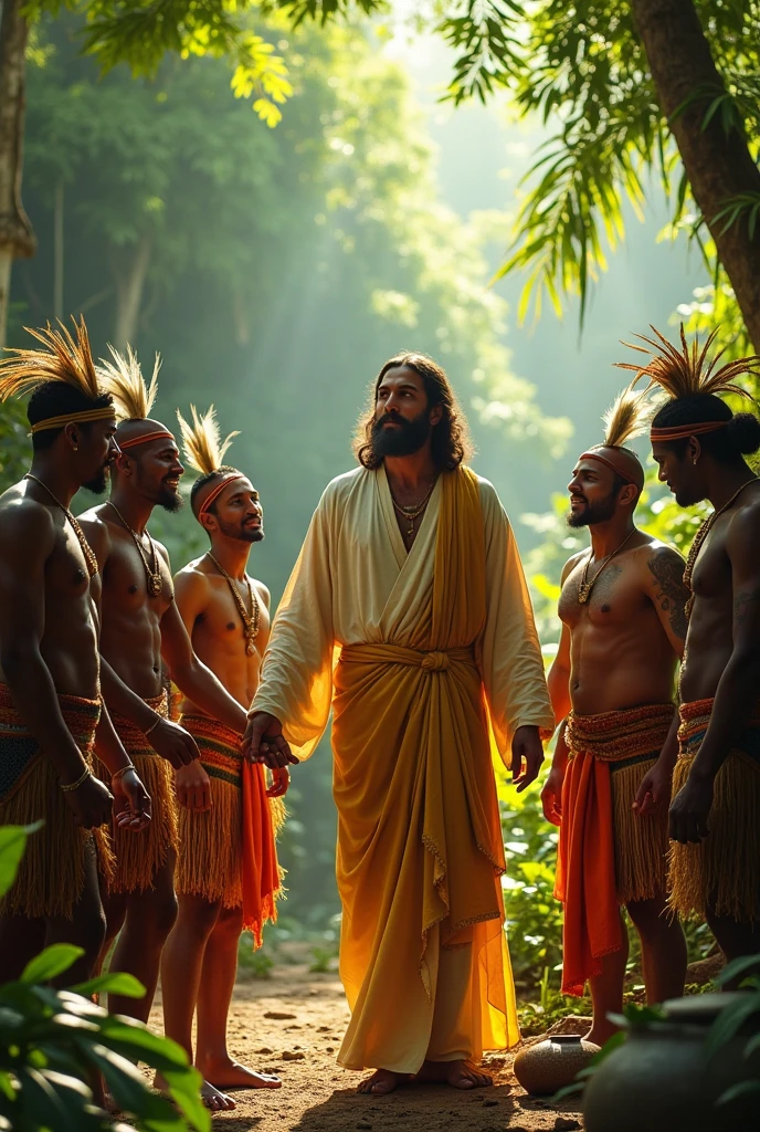 Jesus with the Papuan people 