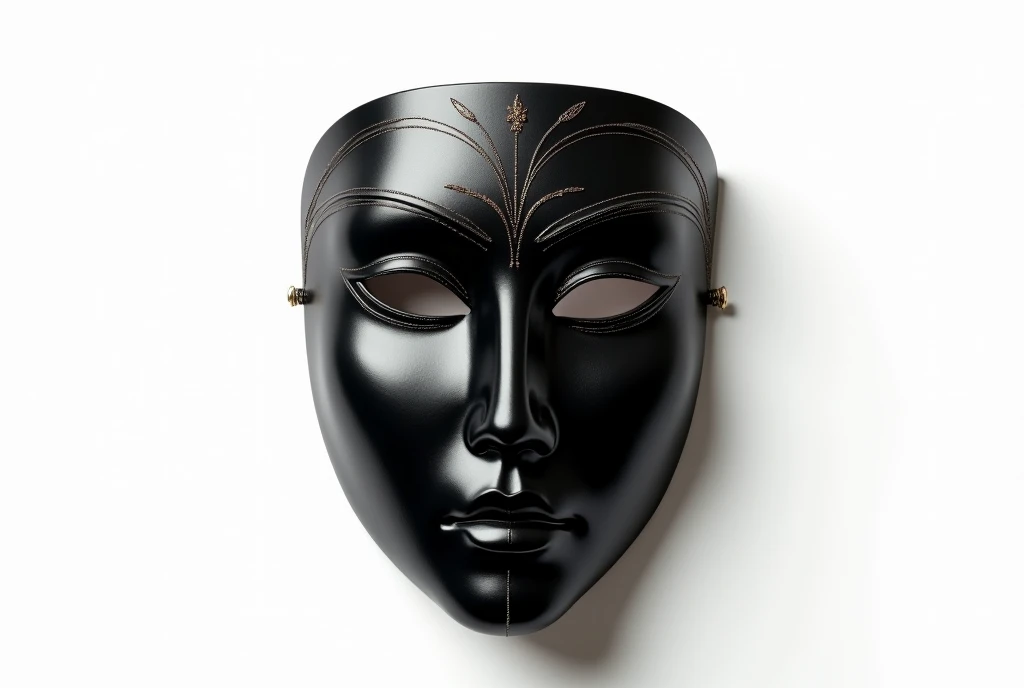 (photorealism:1.2), black mask Isolated on a white background