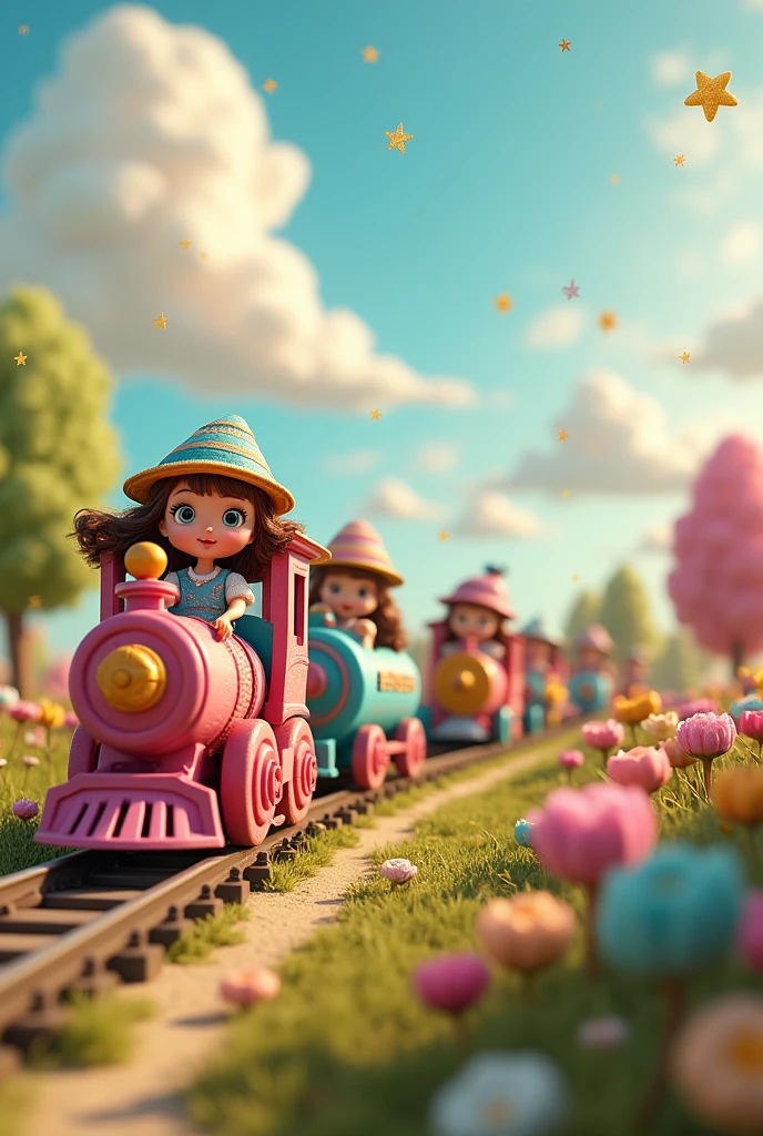 Trains and cars, and dolls that sing,
Magic happens with each thing.