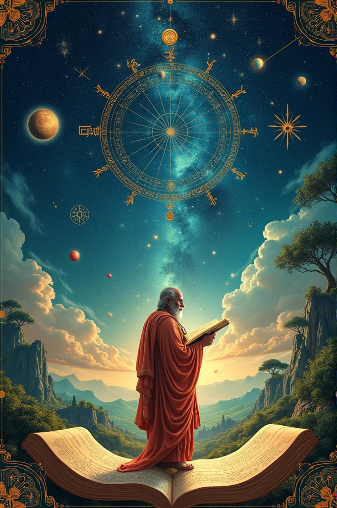 Digital poster which 
Focus on the contributions of Sanskrit texts to fields like astronomy, medicine, and mathematics.