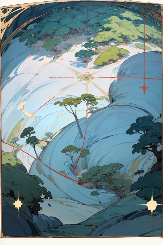 blank map, in the center there is a forest, image is a forest on the world map.