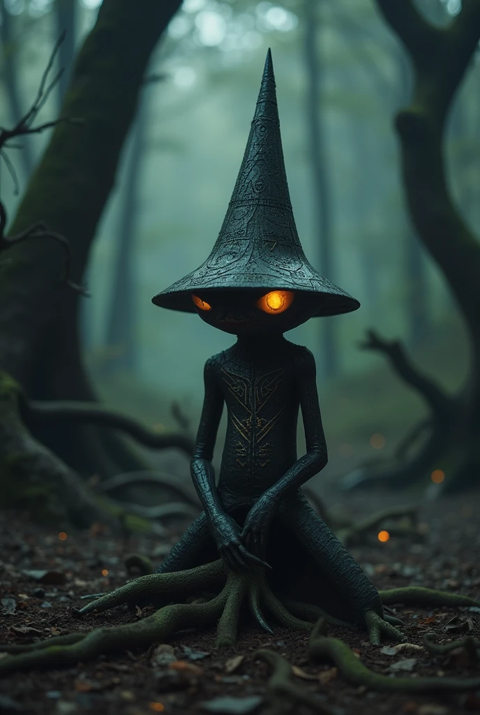 Tiny Scary 1 eye triangle god with long hat