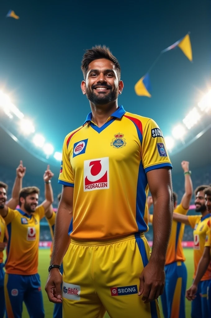Ms dhoni in csk jersey
