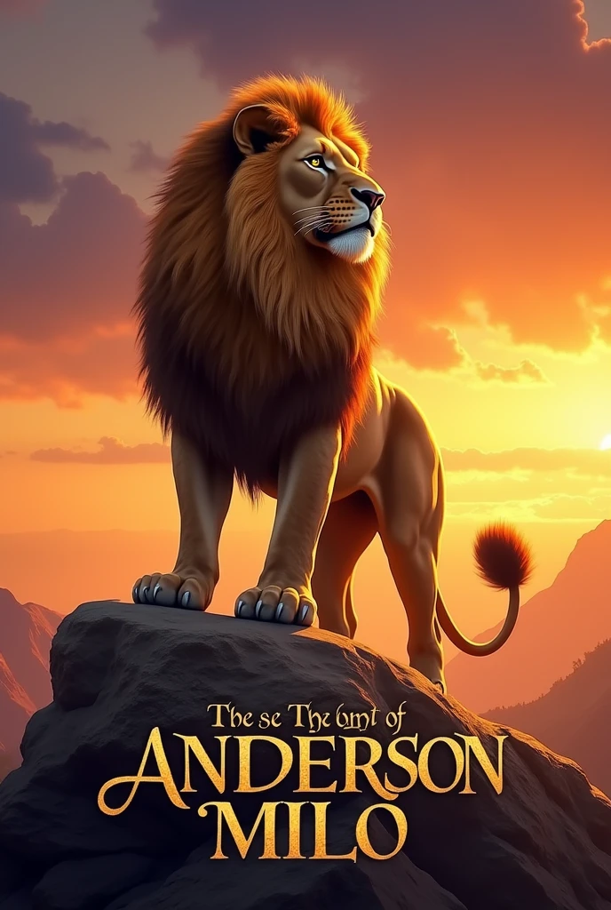 
Create a picture of the Lion of Judah, and put the name Anderson Mileo in the middle of the photo
