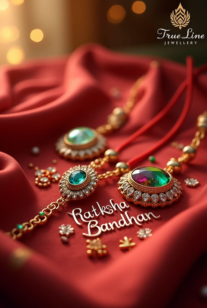 Gems and jewellery raksha bandhan and trueline jewellery logo