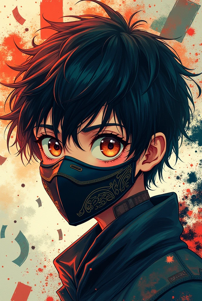 Make a profile icon for a masked manga writer.