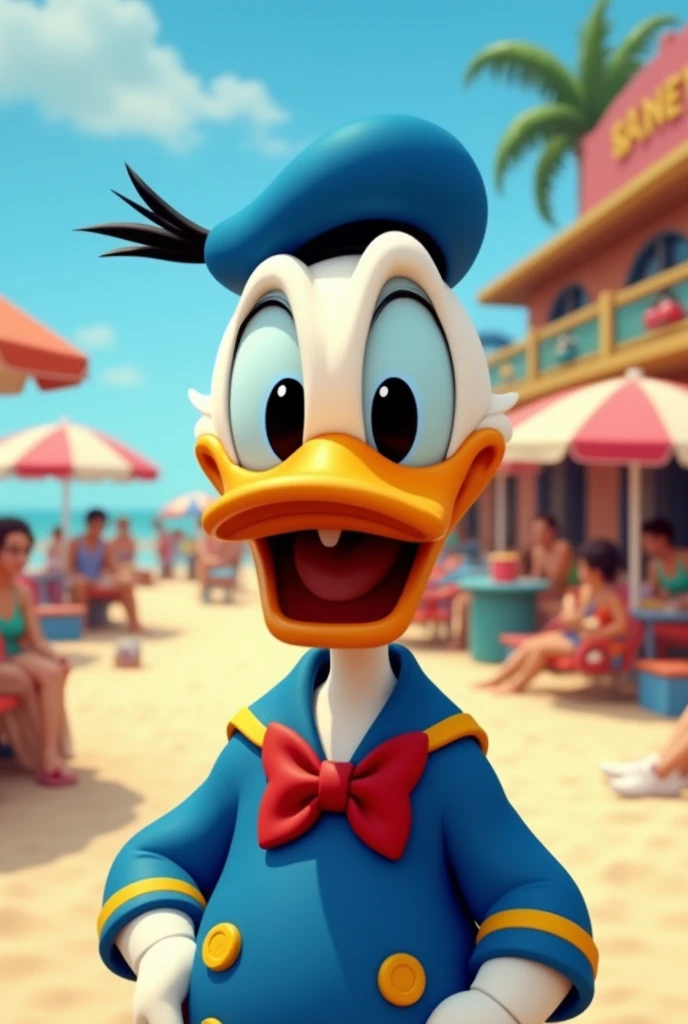 Donald Duck with a human face