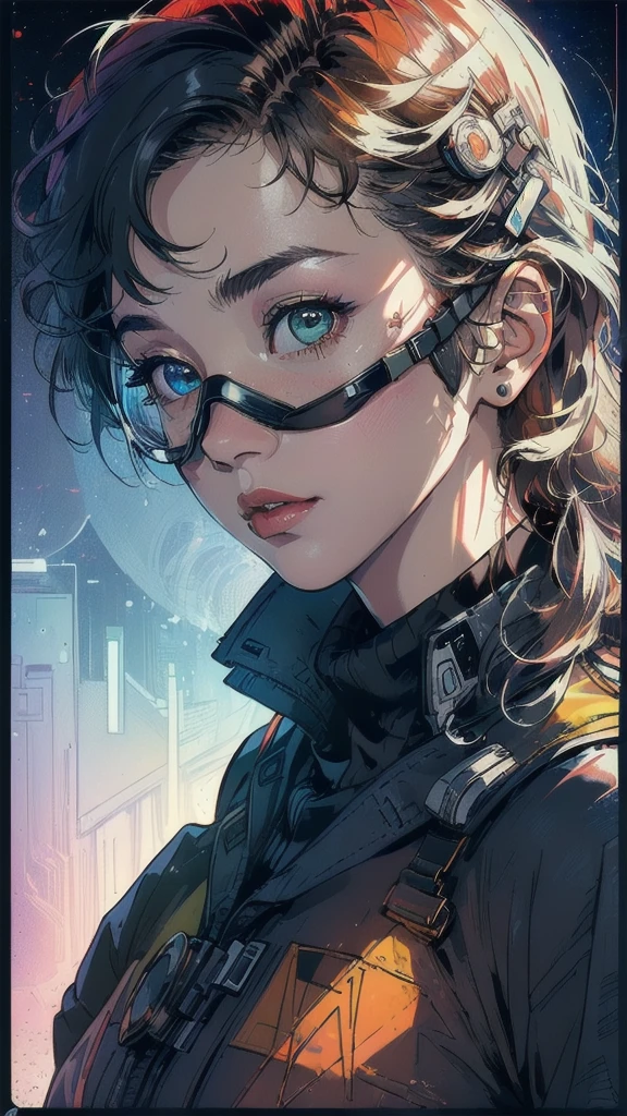(((masterpiece, highest quality))),(((solo:1.2))),(((1girl:1.2))),32k wallpaper, very detailed, poster, vintage science fiction,(((((geometric cinematic movie poster))))), ((((bauhaus)))),(((abstract))),((((mid century modern)))),(((((portfolio))))),(((((Close-up))))),(((((bust up))))),((((more various angle)))),(((highlight))),((((heterochromia)))),(((complete. detailed face))),(((Extremely talented))),(((most complecated machine))),(((Overall colorfully))),((((((Absolutely simple background)))))),(((thermography thermal goggle equipment)))