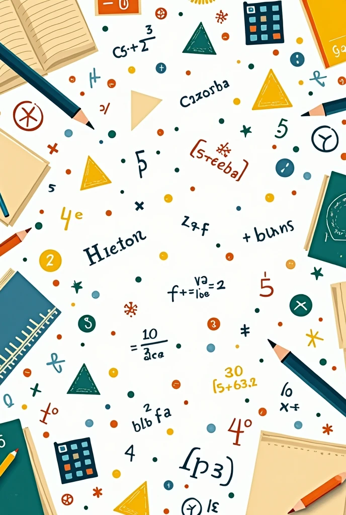Design a tablecloth pattern with high school math formulas.