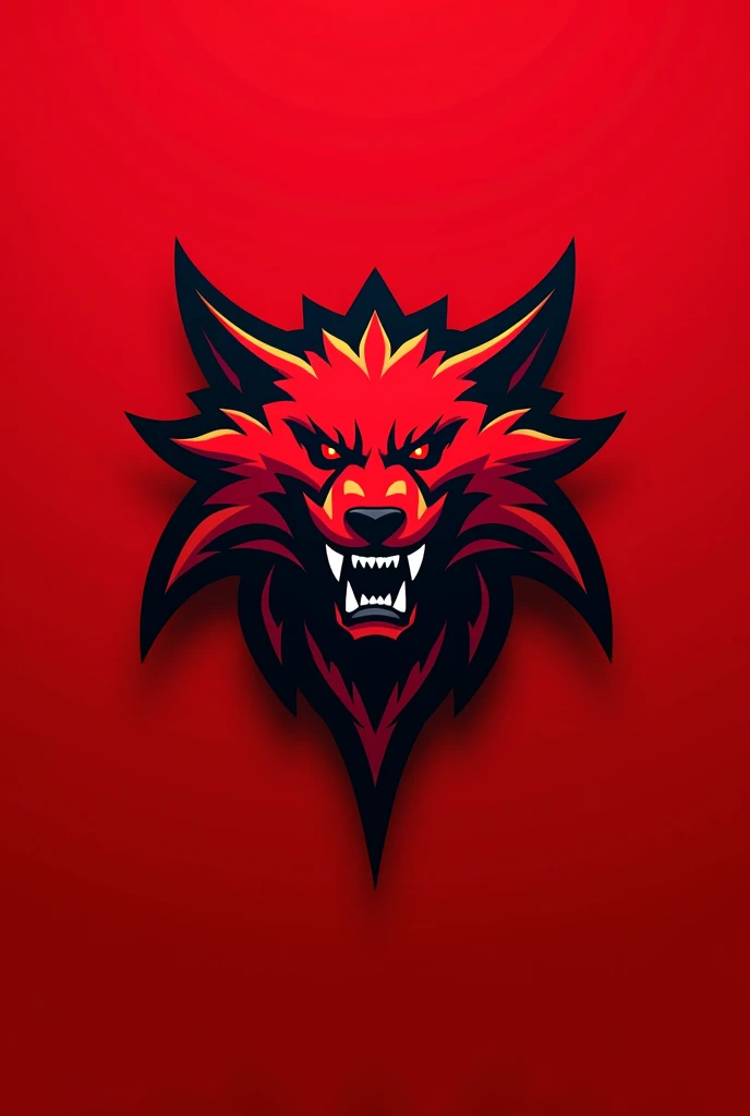 Create a minimalist red banner with a clan mascot named Hit Kill. 