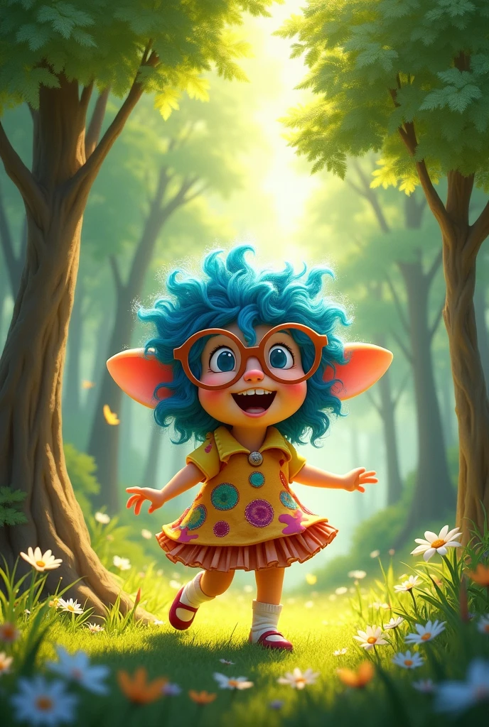 Duletti word funny style bg is beautiful forest  