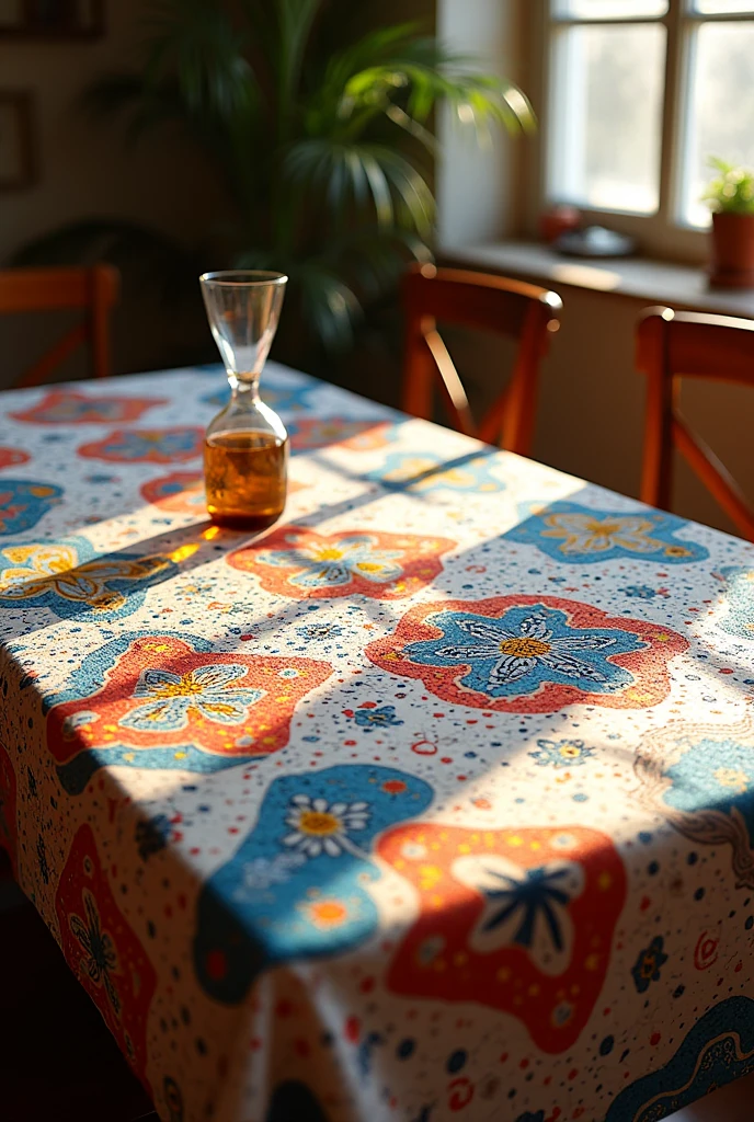 Design a tablecloth pattern with mathematical art