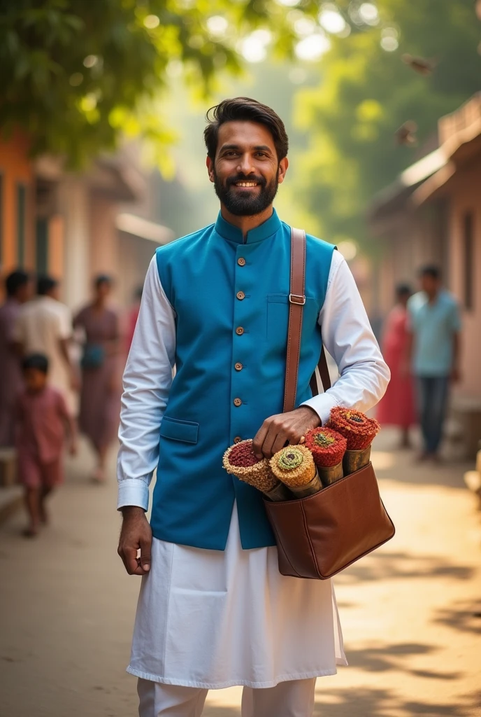 A indian door to door salesman
