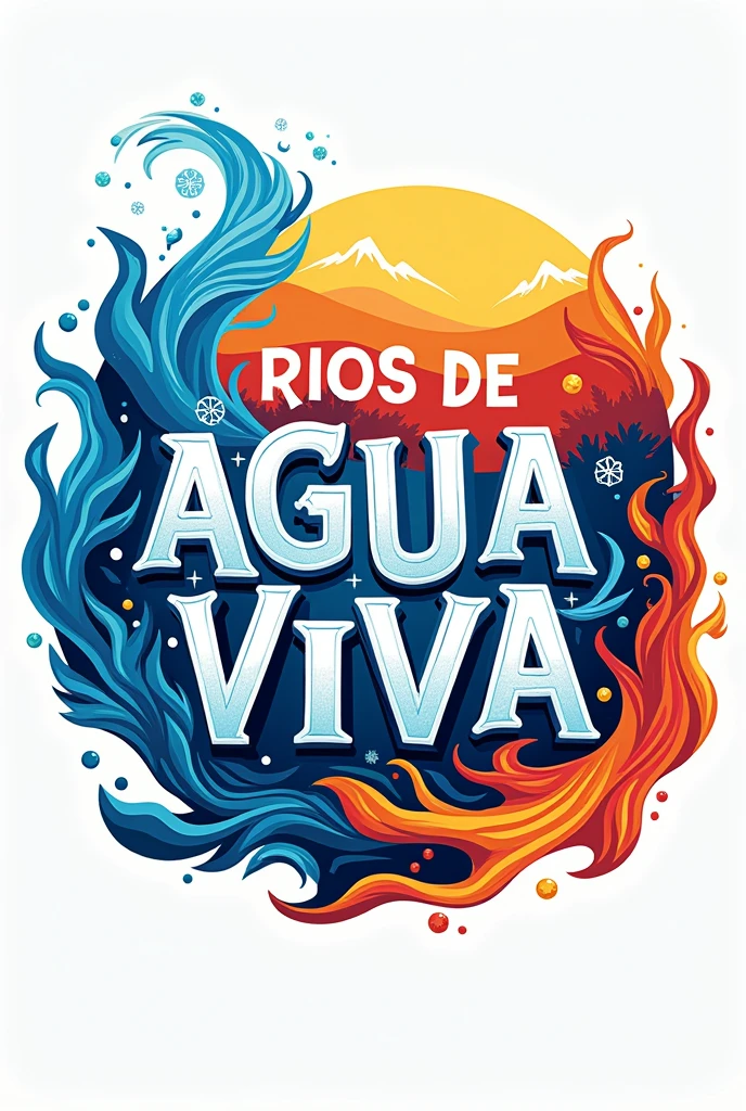 Logo that says
RIOS DE AGUA VIVA El Mantaro
with the shape of water and fire
in Spanish

