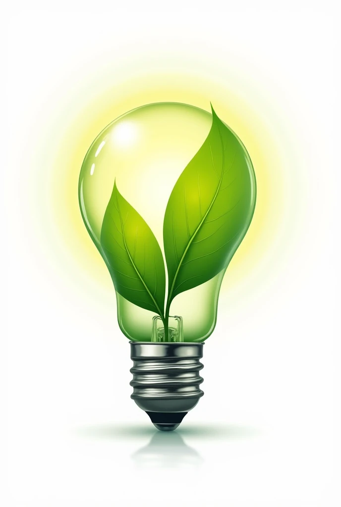 Logo of a leaf inside a light bulb