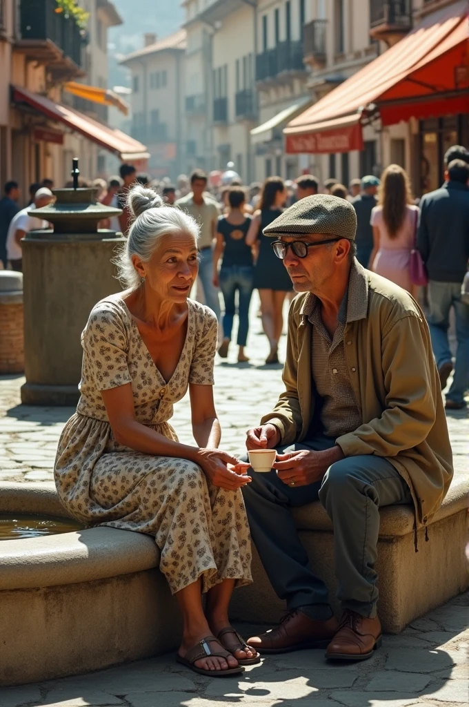 Elderly people asking for money