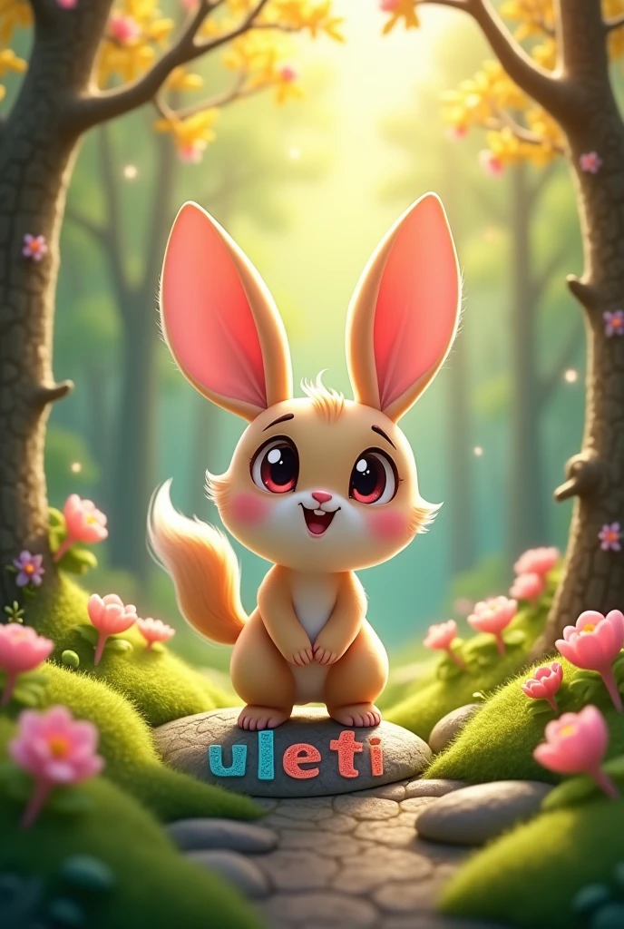 Cute and funny creature like D latter and creature side also write uletti word