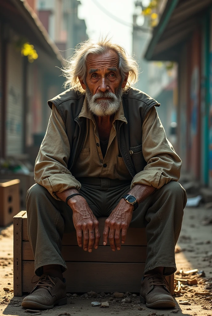 Dirty black old man