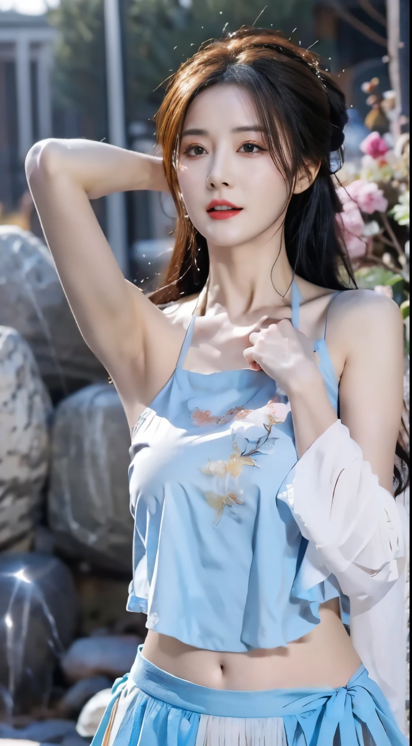 original photo，best quality），（lifelike，照片lifelike：1.3），best quality，Very detailed，masterpiece，超Detail level，illustration，1 girl，Dominant_Body，Large Breasts，Bigger breasts，Protruding nipples，Black lace，Slim waist，Tight abdomen，Sexy navel，细long双腿，Dynamic Angle，World Masters Theatre，messy_long_hair，best quality，Extremely detailed CG unified 8k wallpaper，，Astonishing，Light，lens_Flare，Dunhuang_style，Real People，Highly detailed face and skin texture, Exquisite eyes,Surrealism，超lifelike的照片，Very detailed CG unified 8k wallpaper，（masterpiece），（best quality），（Very detailed），（超lifelike的照片），（Best Character Detail：1.36），脸Dominant有Light, 灯Light，illustration, Very detailed，Detail level, high resolution, Very detailed, best quality, masterpiece