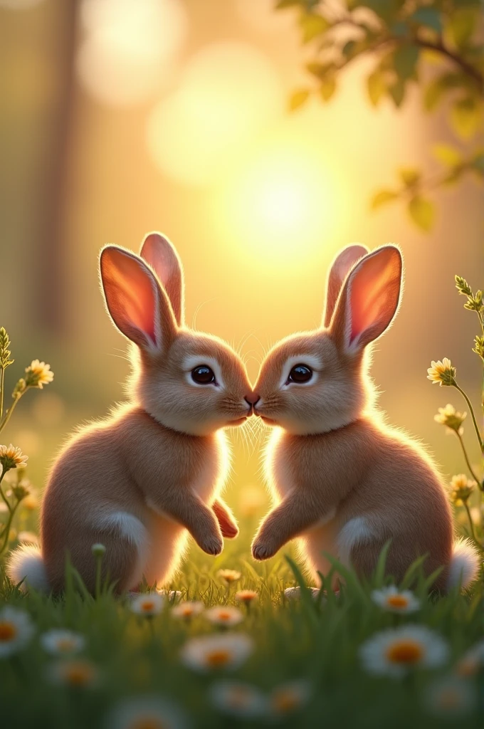 Two rabbits mating without censorship