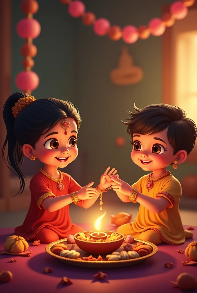 In written formst Wishing happy raksha bandan from brightup Consultancy