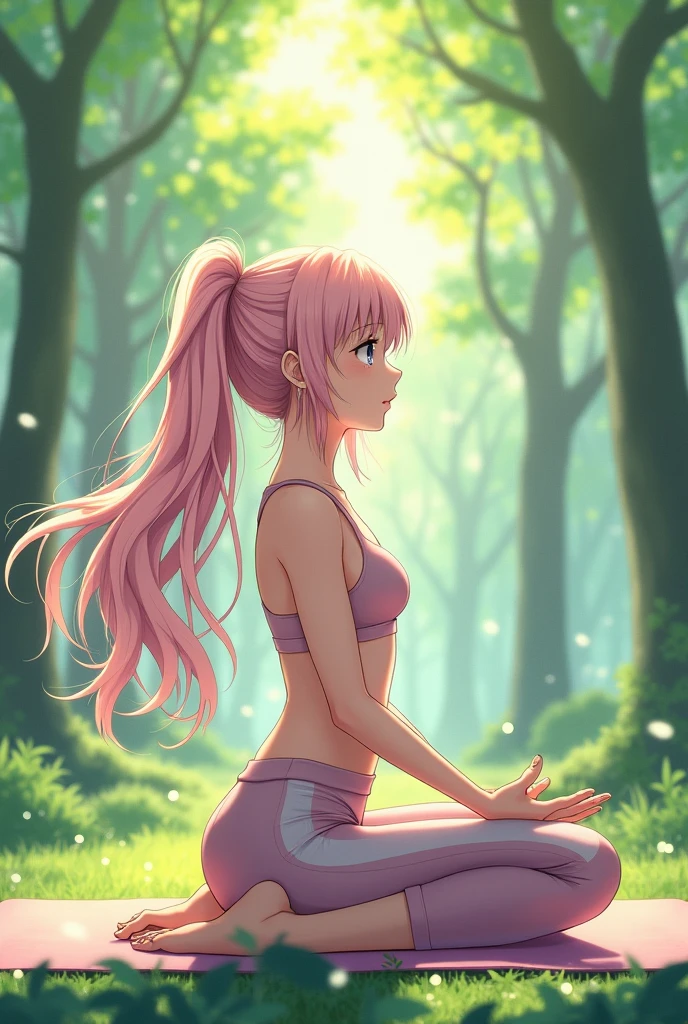 I'm anime girl so chill and I am doing yoga